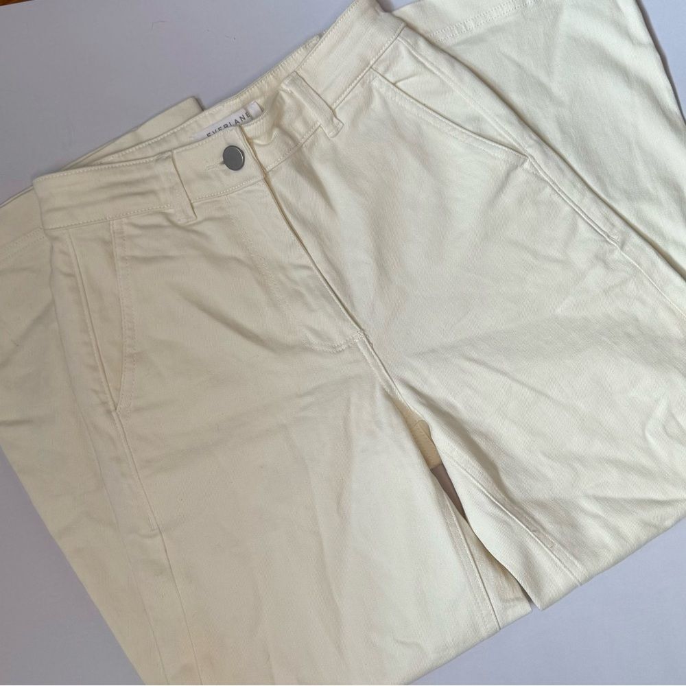 NEW NWOT Everlane Utility Hi Rise Straight Leg Pant in Bone - Picture 4 of 4